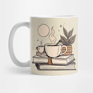 coffee and books and  moon Mug